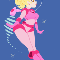 Retro Space Girl Thumbnail