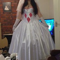 Wedding Harley Quinn Wedding Dress  That Cosplay Couple  Cospix